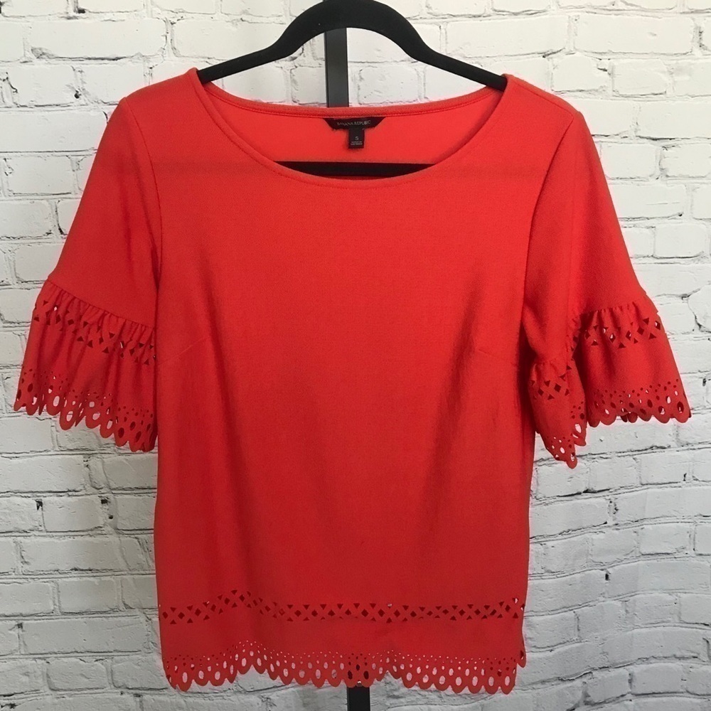 Banana Republic Blouse with Eyelet Details